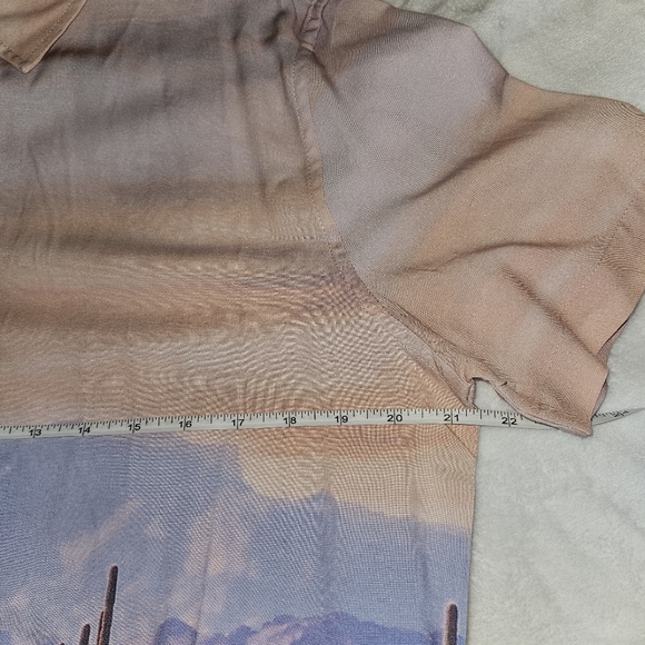 NWT! GUESS Shirt Men's Size Medium Cactus Challis Button Down Short Sleeve NEW - Picture 12 of 14